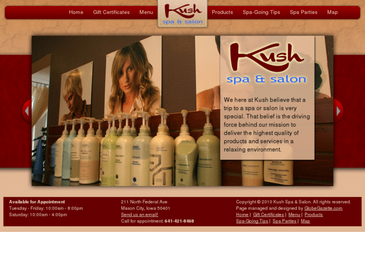 www.kushspaandsalon.com