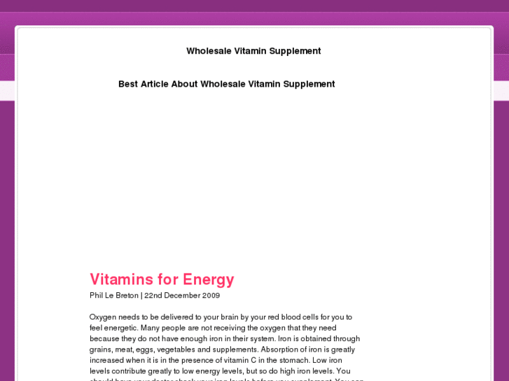 www.wholesalevitaminsupplement.com