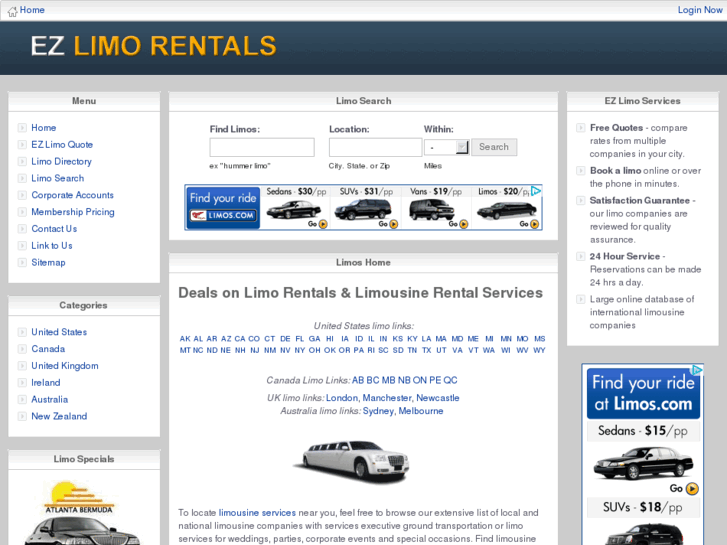 www.ezlimorentals.com