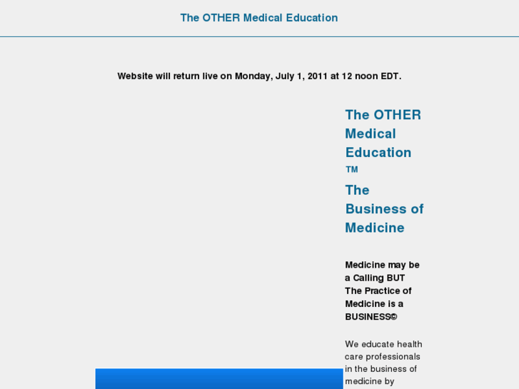 www.theothermedicaleducation.com