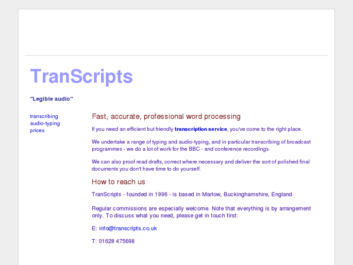 www.transcripts.co.uk