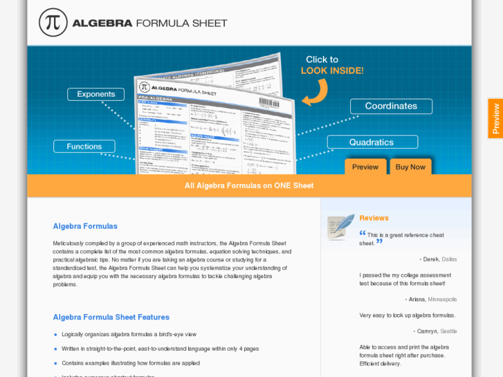 www.algebra-formulas.com