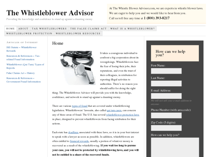 www.thewhistlebloweradvisor.com