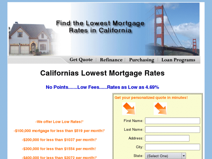 www.californiaslowestmortgagerates.com