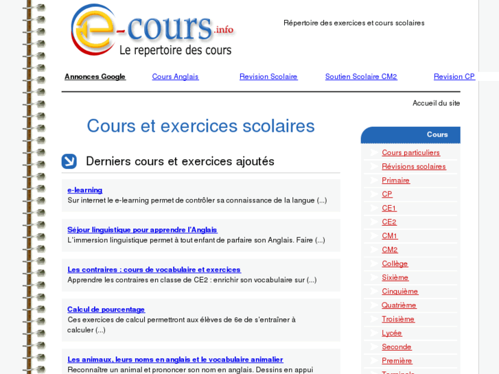 www.e-cours.info
