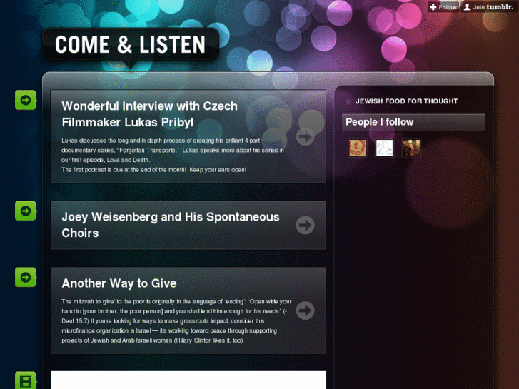 www.comeandlisten.com