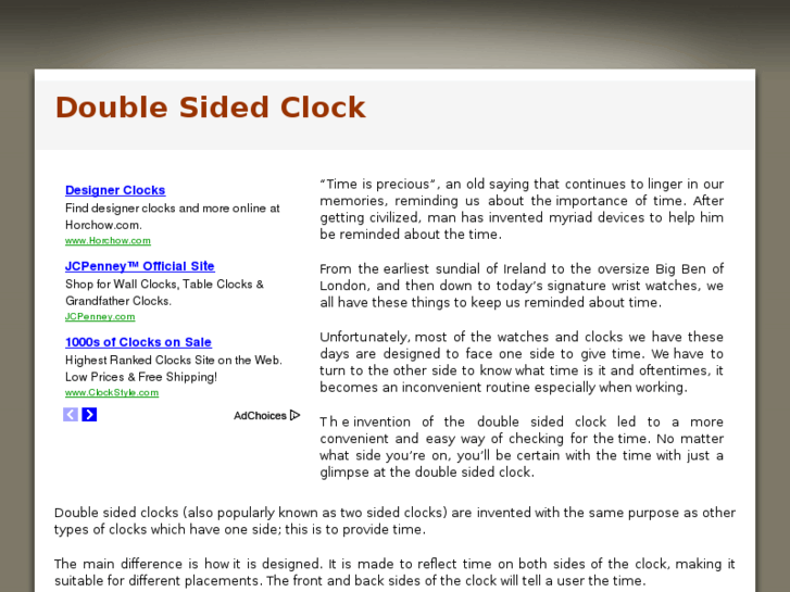 www.doublesidedclock.com