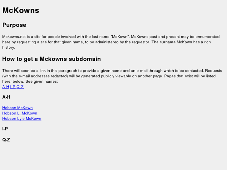 www.mckowns.net