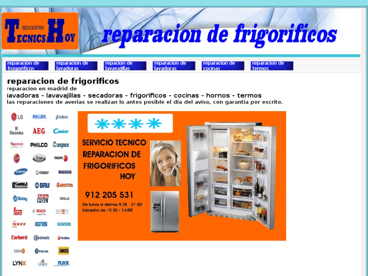 www.reparacionfrigorificoshoymadrid.es