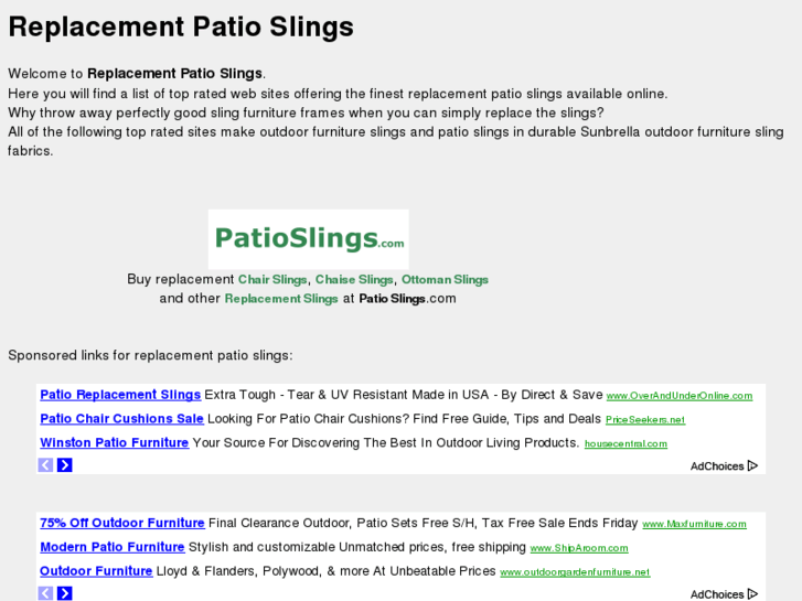 www.replacementpatioslings.com