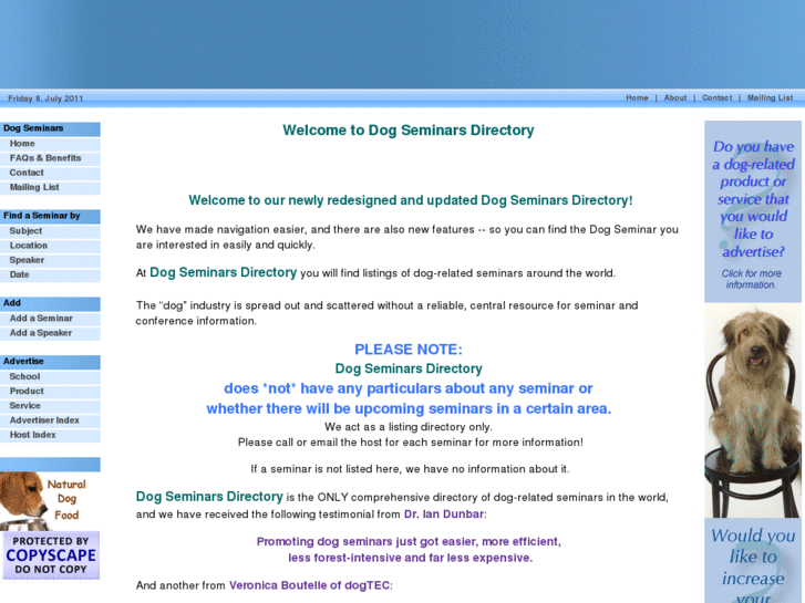 www.dogseminarsdirectory.com