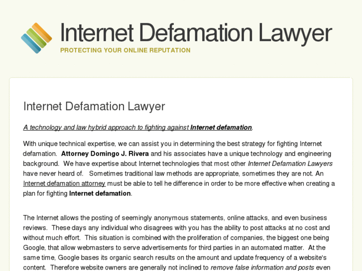 www.cyberdefamationlawyer.net