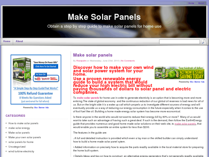 www.makesolarpanelsforhome.net