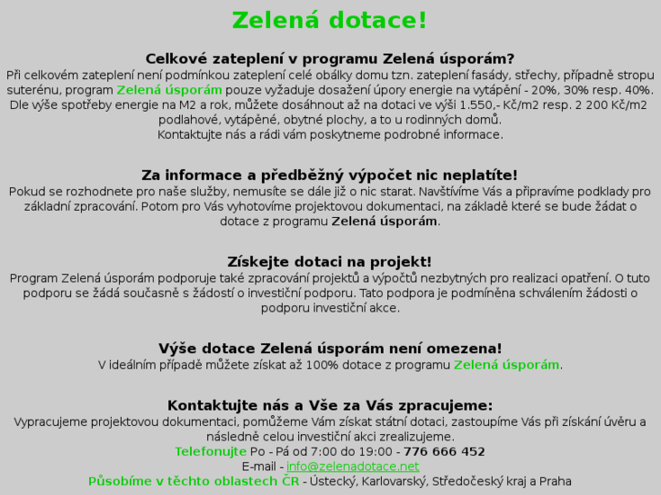 www.zelenadotace.net