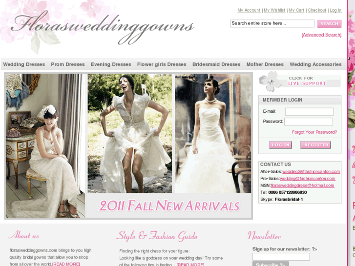 www.florasweddinggowns.com