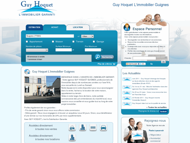 www.guyhoquet-immobilier-guignes.com