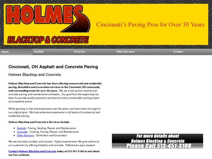 www.holmesblacktopandconcrete.com