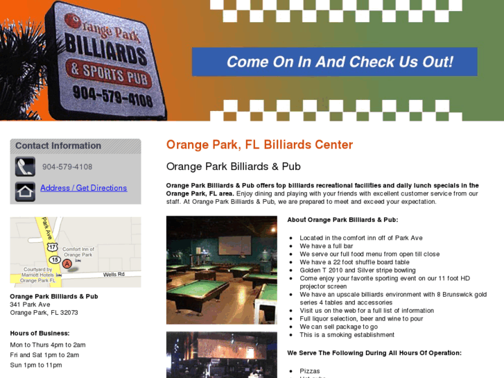 www.orangeparkbilliardsandpub.com