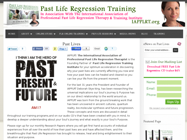 www.pastliferegressiontraining.com