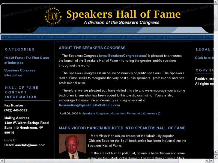 www.speakershalloffame.com