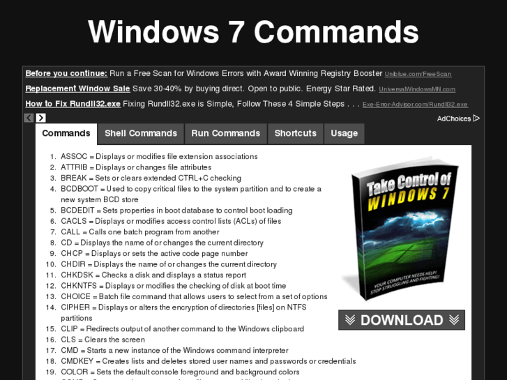 www.windows7commands.com