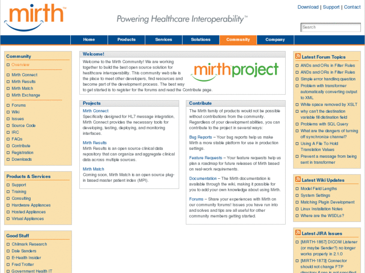 www.mirthproject.net
