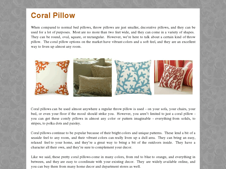 www.coralpillow.com