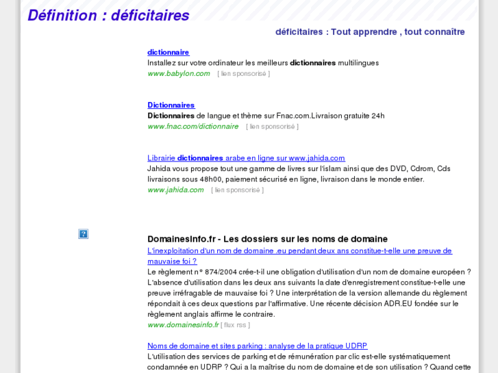 www.deficitaires.com