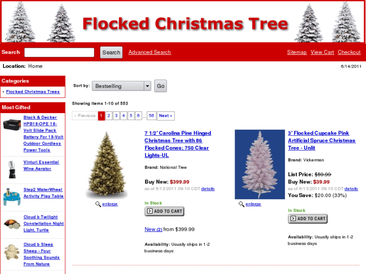 www.flockedchristmastree.net