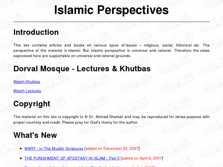 www.islamicperspectives.com