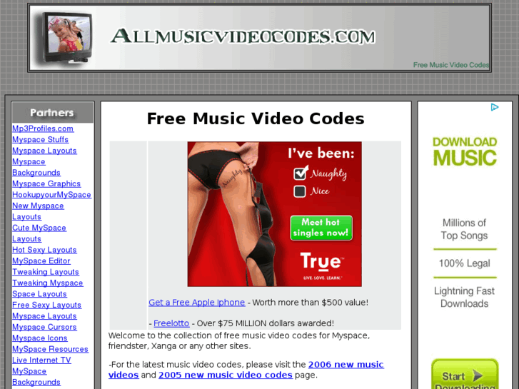 www.allmusicvideocodes.com