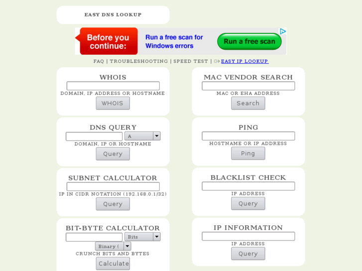 www.easydnslookup.com