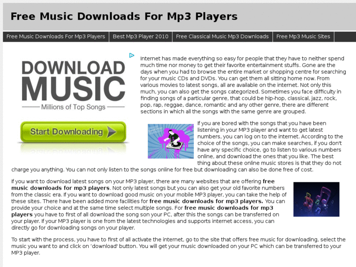 www.freemusicdownloadsformp3players.info