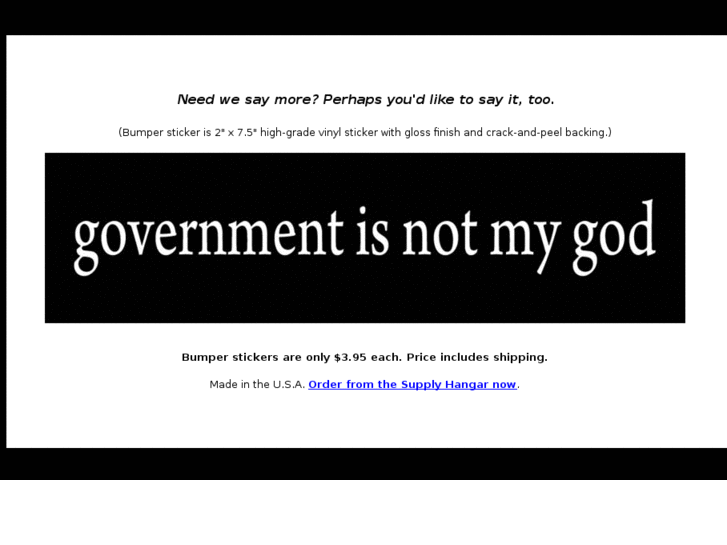 www.governmentisnotmygod.com