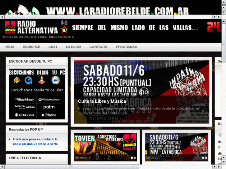 www.laradiorebelde.com.ar