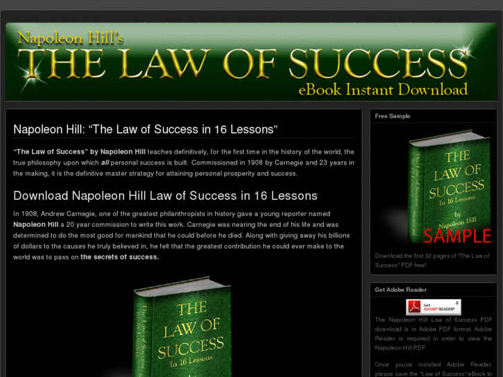 www.lawofsuccessebook.com