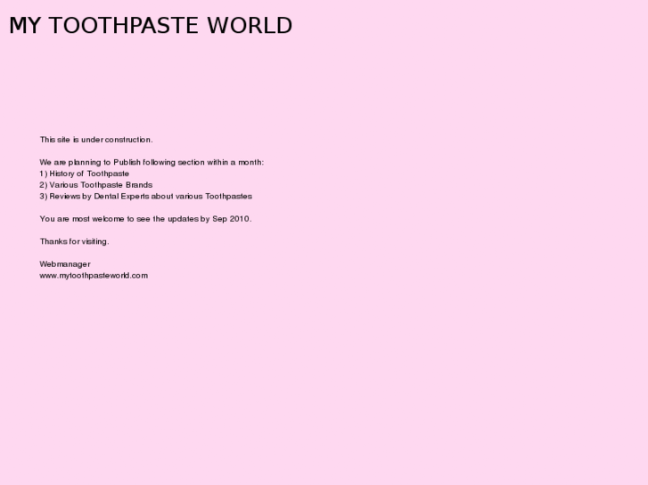 www.mytoothpasteworld.com