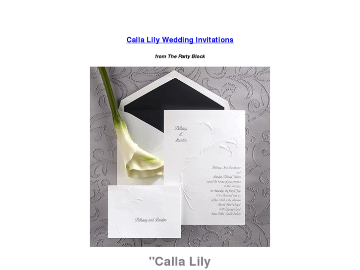 www.callalilyweddinginvitations.net