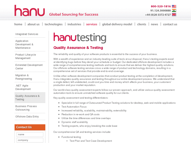 www.hanutestsite.com