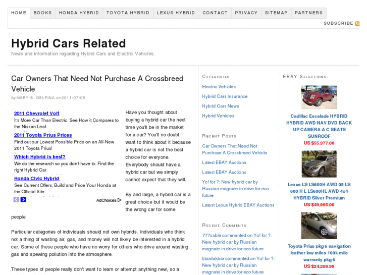 www.hybridcarsrelated.com