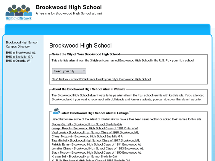 www.brookwoodhighschoolalumni.com