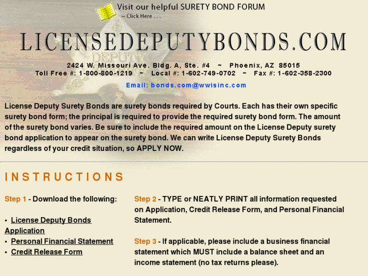 www.licensedeputybonds.com