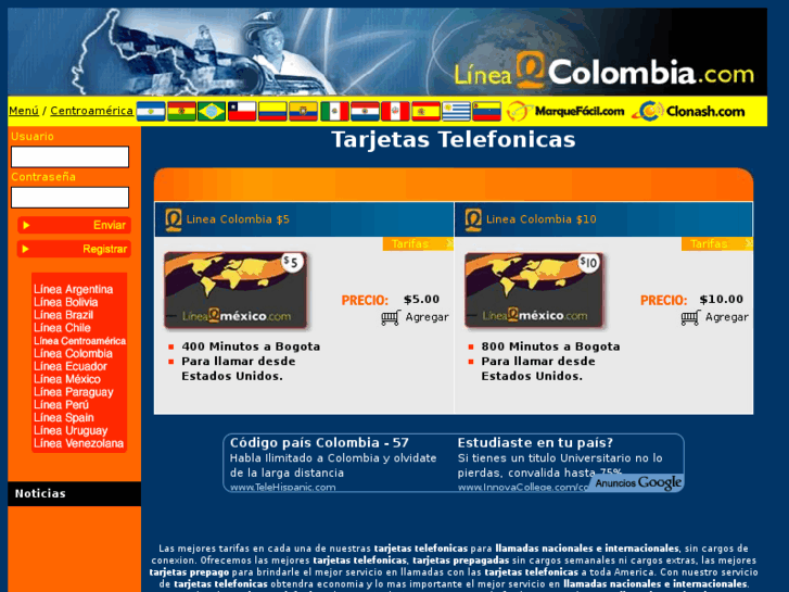 www.lineacolombia.com