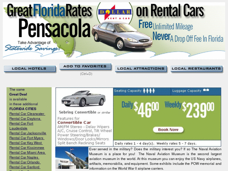 www.pensacolarentalcars.net