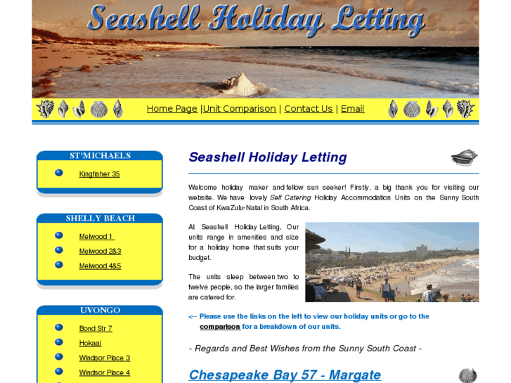 www.seashellholiday.co.za