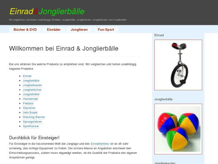 www.einrad-jonglierbaelle.de