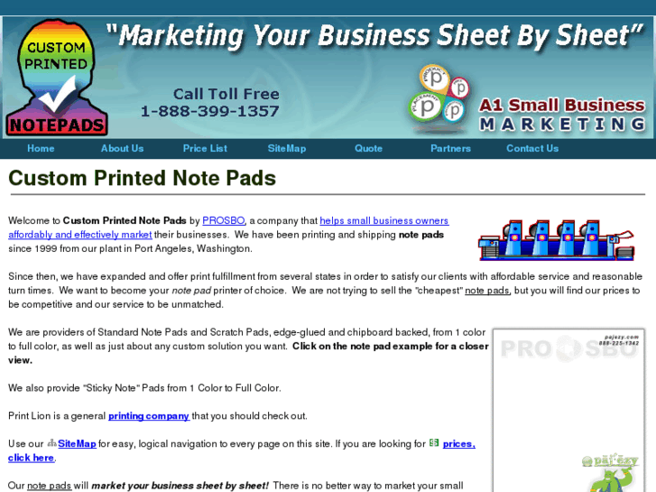 www.customprintednotepads.com