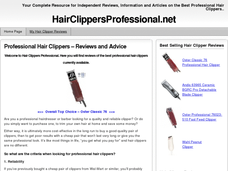 www.hairclippersprofessional.net