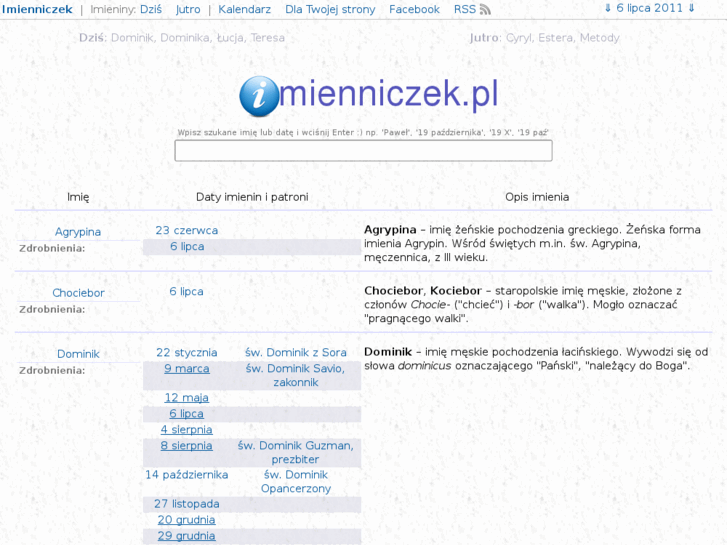 www.imienniczek.pl