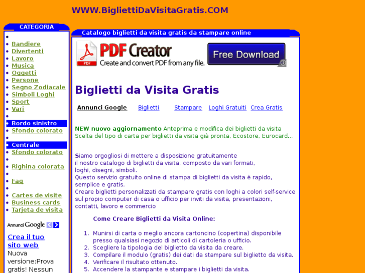 www.bigliettidavisitagratis.com